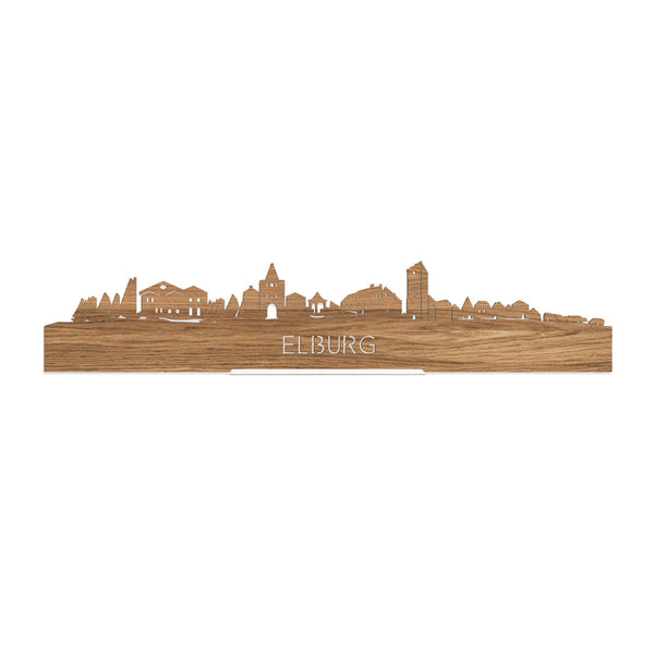 Standing Skyline Elburg Eiken houten cadeau decoratie relatiegeschenk van WoodWideCities