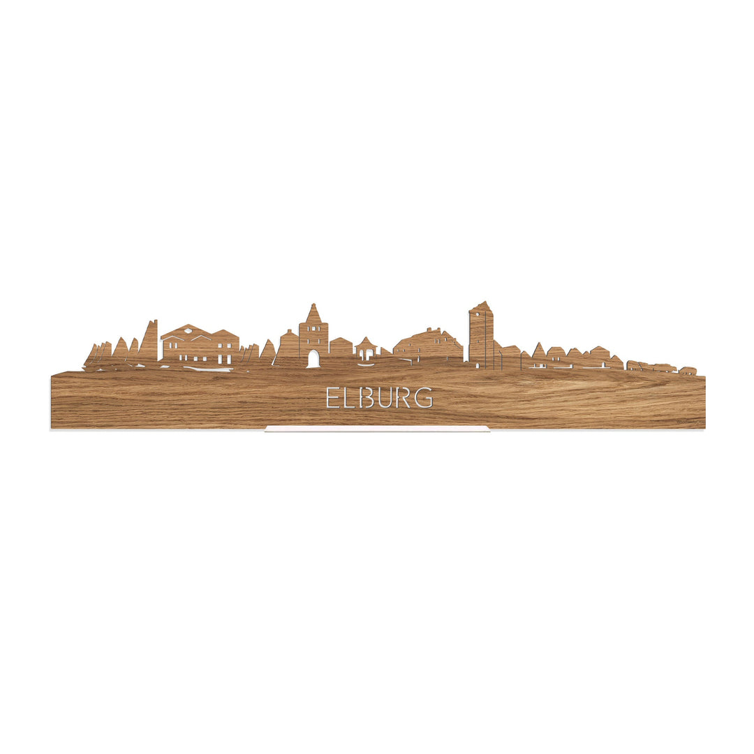 Standing Skyline Elburg Eiken houten cadeau decoratie relatiegeschenk van WoodWideCities