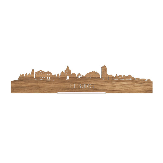 Standing Skyline Elburg Eiken houten cadeau decoratie relatiegeschenk van WoodWideCities