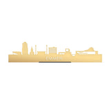 Standing Skyline Emmen Goud Metallic 40 cm houten cadeau decoratie relatiegeschenk van WoodWideCities