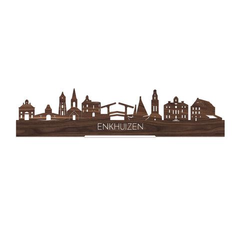 Standing Skyline Enkhuizen Noten houten cadeau decoratie relatiegeschenk van WoodWideCities