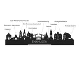 Standing Skyline Enkhuizen Wit glanzend gerecycled kunststof cadeau decoratie relatiegeschenk van WoodWideCities