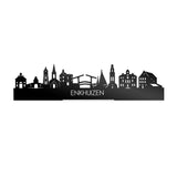 Standing Skyline Enkhuizen Zwart glanzend gerecycled kunststof cadeau decoratie relatiegeschenk van WoodWideCities