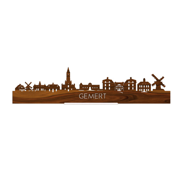 Standing Skyline Gemert Palissander houten cadeau decoratie relatiegeschenk van WoodWideCities