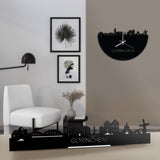 Standing Skyline Gorinchem Zwart glanzend gerecycled kunststof cadeau decoratie relatiegeschenk van WoodWideCities