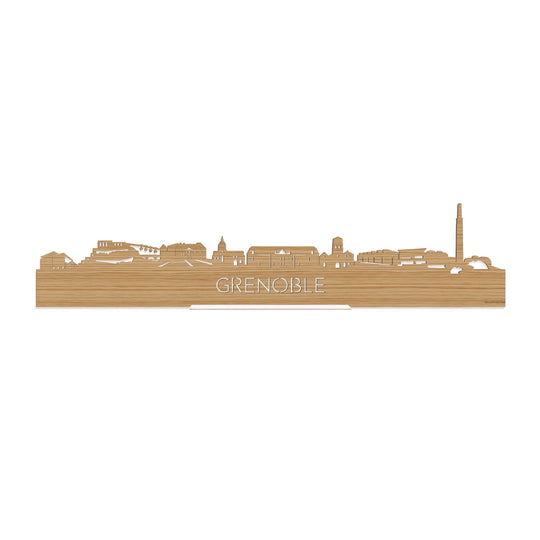 Standing Skyline Grenoble Bamboe houten cadeau decoratie relatiegeschenk van WoodWideCities