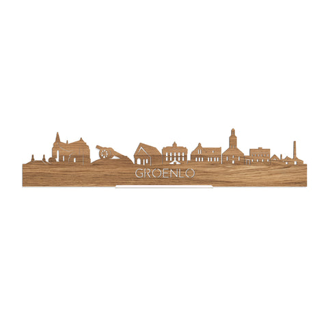 Standing Skyline Groenlo Eiken houten cadeau decoratie relatiegeschenk van WoodWideCities