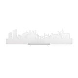 Standing Skyline Haarlem Wit Glanzend 40 cm houten cadeau decoratie relatiegeschenk van WoodWideCities