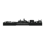 Standing Skyline Hardenberg Zwart houten cadeau decoratie relatiegeschenk van WoodWideCities