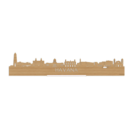 Standing Skyline Havana Bamboe houten cadeau decoratie relatiegeschenk van WoodWideCities