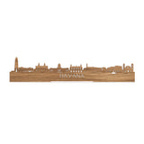 Standing Skyline Havana Eiken houten cadeau decoratie relatiegeschenk van WoodWideCities