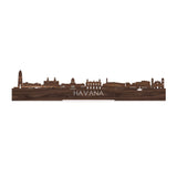 Standing Skyline Havana Noten houten cadeau decoratie relatiegeschenk van WoodWideCities