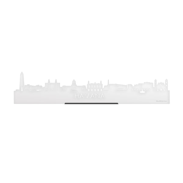Standing Skyline Havana Wit glanzend gerecycled kunststof cadeau decoratie relatiegeschenk van WoodWideCities