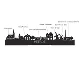 Standing Skyline Heerde Zwart glanzend gerecycled kunststof cadeau decoratie relatiegeschenk van WoodWideCities