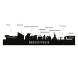 Standing Skyline Heerenveen Eiken houten cadeau decoratie relatiegeschenk van WoodWideCities