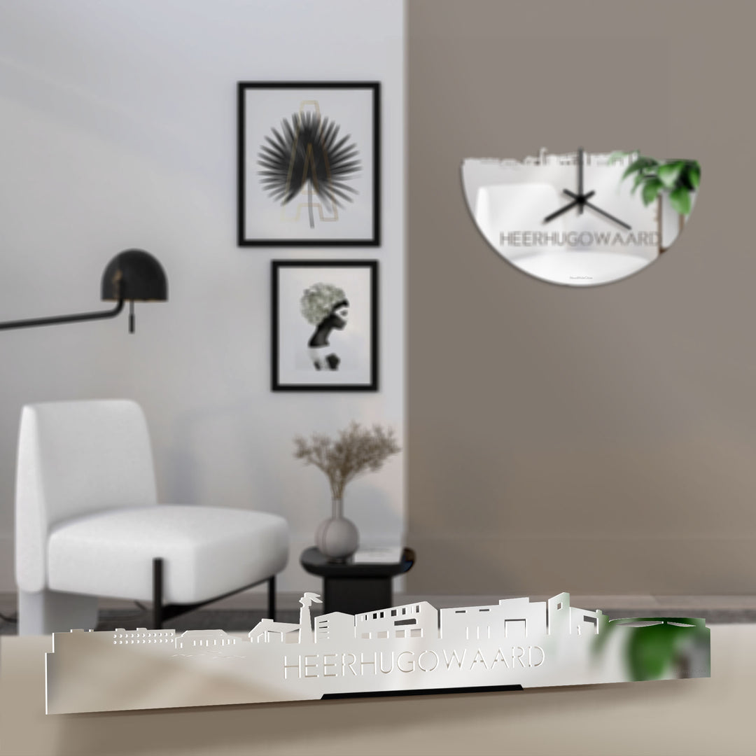 Standing Skyline Heerhugowaard Spiegel gerecycled kunststof cadeau decoratie relatiegeschenk van WoodWideCities