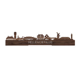 Standing Skyline Hellevoetsluis Noten houten cadeau decoratie relatiegeschenk van WoodWideCities