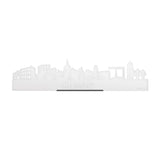 Standing Skyline Helmond Wit Glanzend 40 cm houten cadeau decoratie relatiegeschenk van WoodWideCities