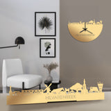 Standing Skyline Hilvarenbeek Metallic Goud gerecycled kunststof cadeau decoratie relatiegeschenk van WoodWideCities