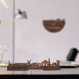 Standing Skyline Hilvarenbeek Noten houten cadeau decoratie relatiegeschenk van WoodWideCities