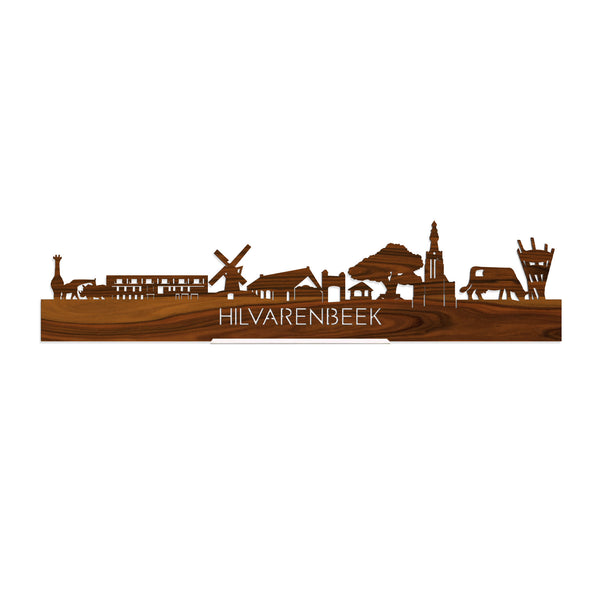 Standing Skyline Hilvarenbeek Palissander houten cadeau decoratie relatiegeschenk van WoodWideCities