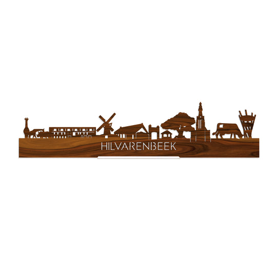 Standing Skyline Hilvarenbeek Palissander houten cadeau decoratie relatiegeschenk van WoodWideCities