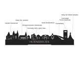 Standing Skyline Hoensbroek Eiken houten cadeau decoratie relatiegeschenk van WoodWideCities