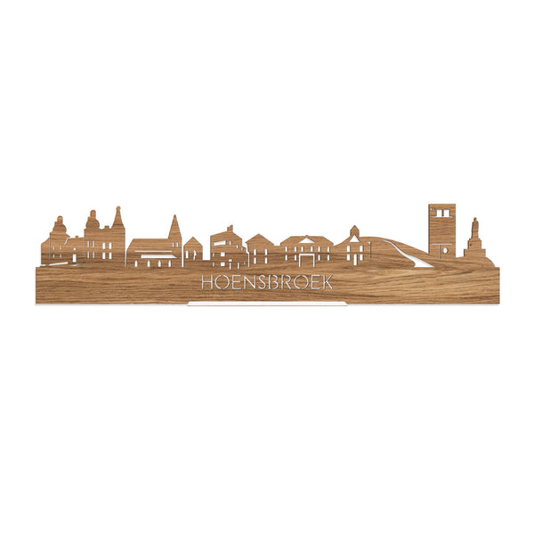Standing Skyline Hoensbroek Eiken houten cadeau decoratie relatiegeschenk van WoodWideCities