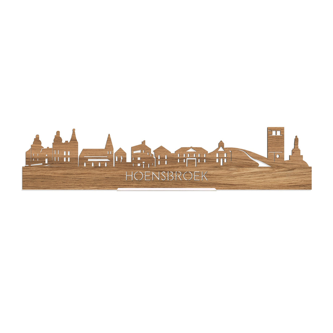 Standing Skyline Hoensbroek Eiken houten cadeau decoratie relatiegeschenk van WoodWideCities