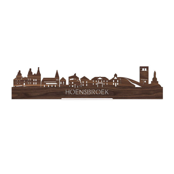 Standing Skyline Hoensbroek Noten houten cadeau decoratie relatiegeschenk van WoodWideCities