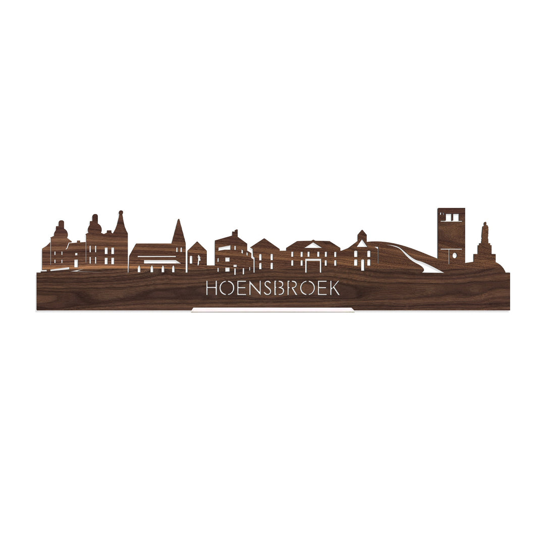 Standing Skyline Hoensbroek Noten houten cadeau decoratie relatiegeschenk van WoodWideCities