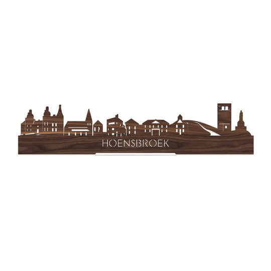 Standing Skyline Hoensbroek Noten houten cadeau decoratie relatiegeschenk van WoodWideCities
