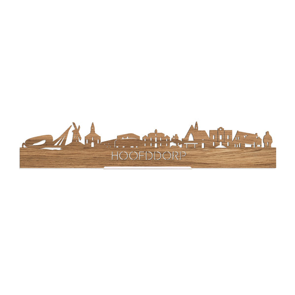 Standing Skyline Hoofddorp Eiken houten cadeau decoratie relatiegeschenk van WoodWideCities