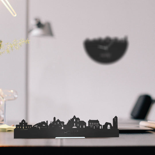 Standing Skyline Horst Zwart houten cadeau decoratie relatiegeschenk van WoodWideCities