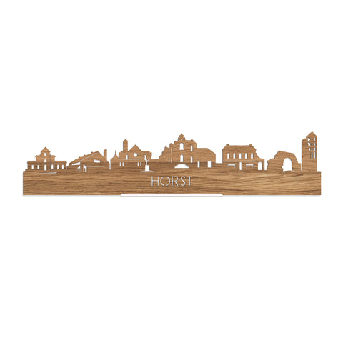 Standing Skyline Horst Eiken houten cadeau decoratie relatiegeschenk van WoodWideCities