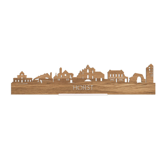 Standing Skyline Horst Eiken houten cadeau decoratie relatiegeschenk van WoodWideCities
