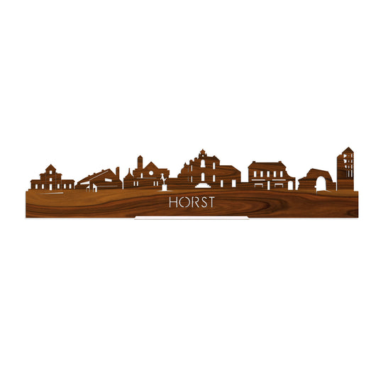 Standing Skyline Horst Palissander houten cadeau decoratie relatiegeschenk van WoodWideCities