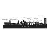 Standing Skyline Houten Noten houten cadeau decoratie relatiegeschenk van WoodWideCities