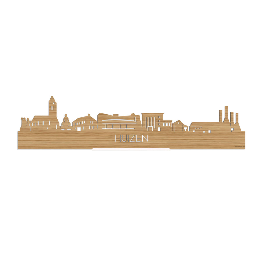 Standing Skyline Huizen Bamboe houten cadeau decoratie relatiegeschenk van WoodWideCities
