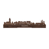 Standing Skyline Huizen Noten houten cadeau decoratie relatiegeschenk van WoodWideCities