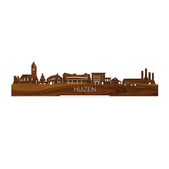 Standing Skyline Huizen Palissander houten cadeau decoratie relatiegeschenk van WoodWideCities