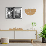 Standing Skyline IJmuiden Bamboe houten cadeau decoratie relatiegeschenk van WoodWideCities