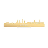 Standing Skyline IJmuiden Metallic Goud gerecycled kunststof cadeau decoratie relatiegeschenk van WoodWideCities