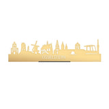 Standing Skyline IJsselstein Goud Metallic 40 cm houten cadeau decoratie relatiegeschenk van WoodWideCities