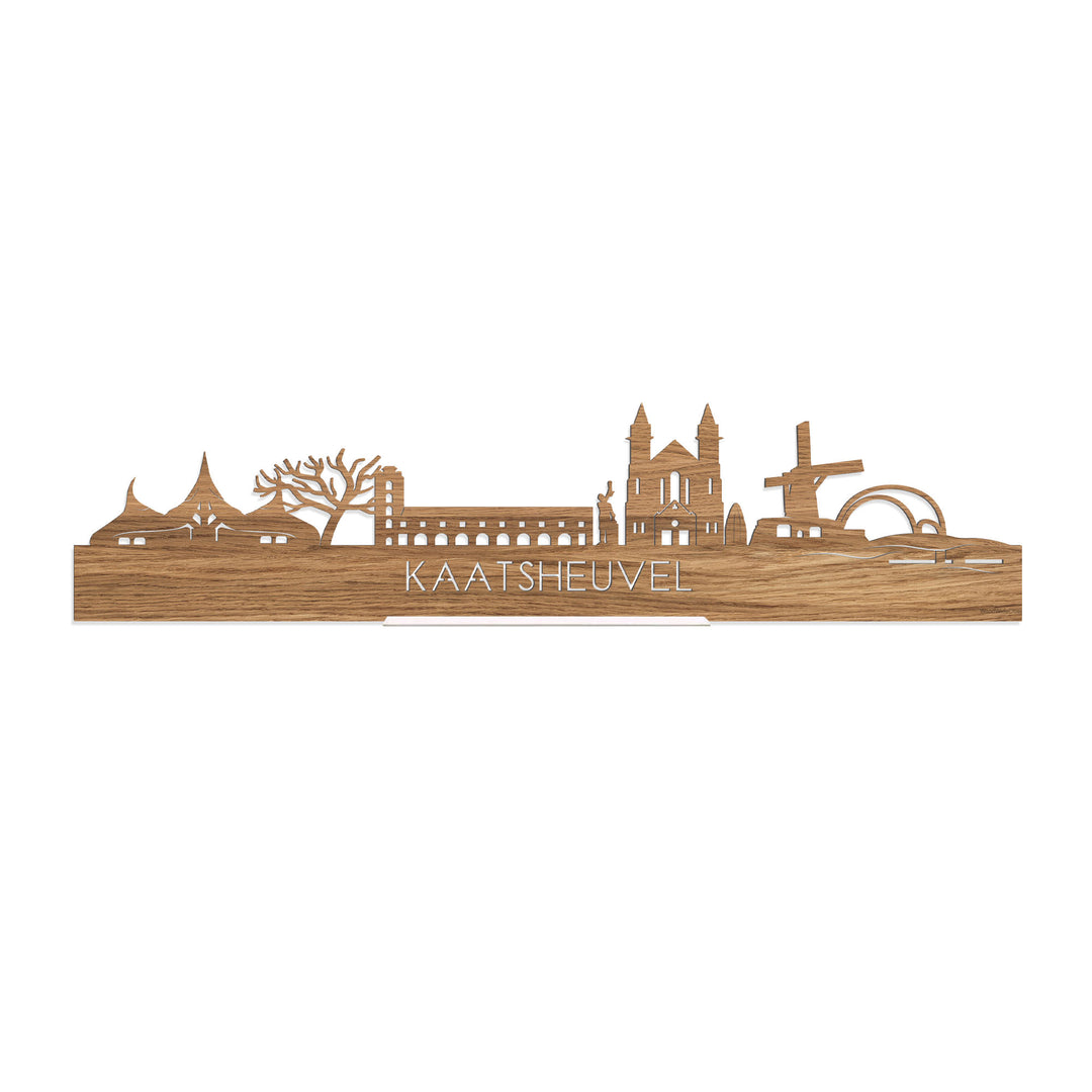 Standing Skyline Kaatsheuvel Eiken houten cadeau decoratie relatiegeschenk van WoodWideCities