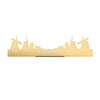 Standing Skyline Kinderdijk Metallic Goud gerecycled kunststof cadeau decoratie relatiegeschenk van WoodWideCities