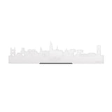 Standing Skyline Köln Wit glanzend gerecycled kunststof cadeau decoratie relatiegeschenk van WoodWideCities