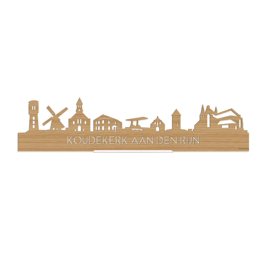 Standing Skyline Koudekerk-Aan-Den-Rijn Bamboe houten cadeau decoratie relatiegeschenk van WoodWideCities