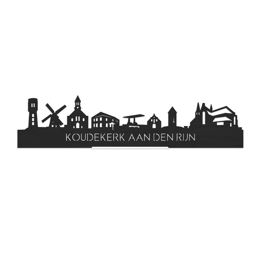 Standing Skyline Koudekerk-Aan-Den-Rijn Zwart houten cadeau decoratie relatiegeschenk van WoodWideCities