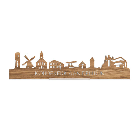Standing Skyline Koudekerk-Aan-Den-Rijn Eiken houten cadeau decoratie relatiegeschenk van WoodWideCities